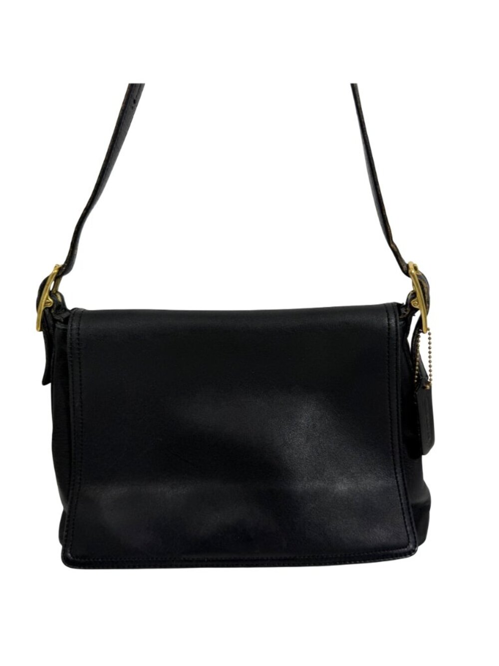 Vintage Y2K Coach Legacy 9828 Black Soft Leather Flap Shoulder Bag w/ Hang Tag - Picture 2 of 16